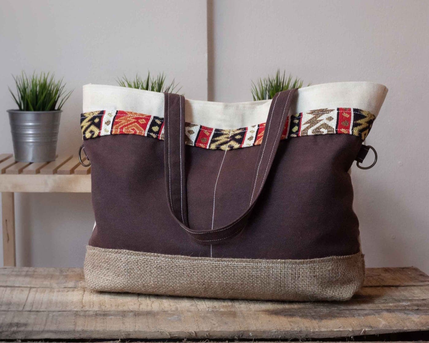 A fabric tote bag